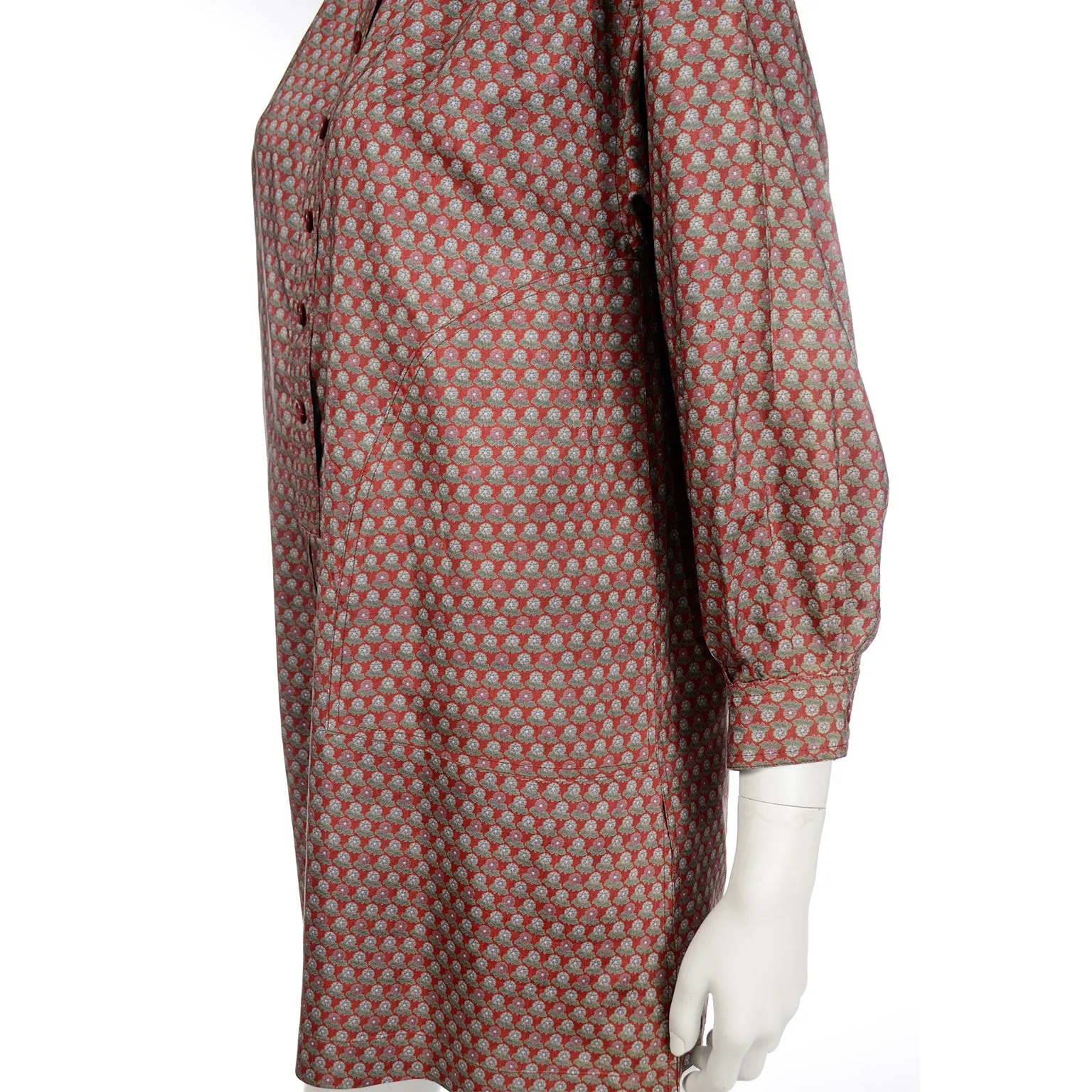 1970s Yves Saint Laurent Vintage Peasant Style Tunic Top or Mini Dress