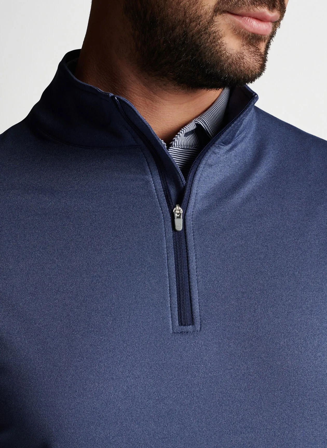 2023 Peter Millar Perth Navy Melange Pullover