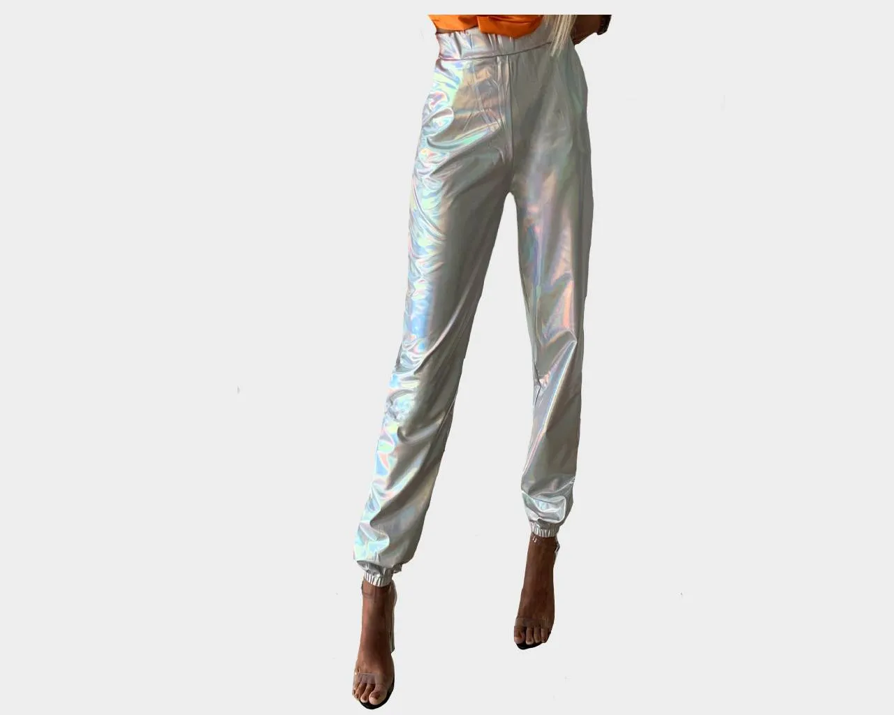 63 Silver Rush Wet look Weekender Pants - The Monte Carlo