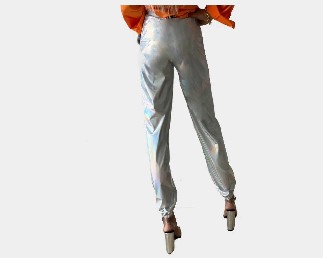 63 Silver Rush Wet look Weekender Pants - The Monte Carlo