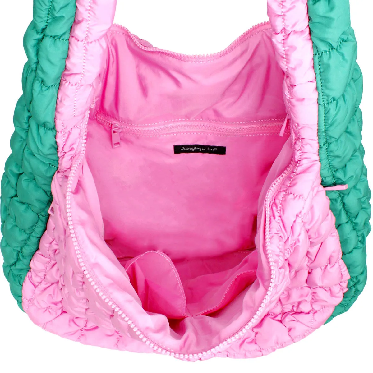 AKA Alpha Kappa Alpha Inspired Bag - Sorority Large Pink Green Quilted Shoulder Bag