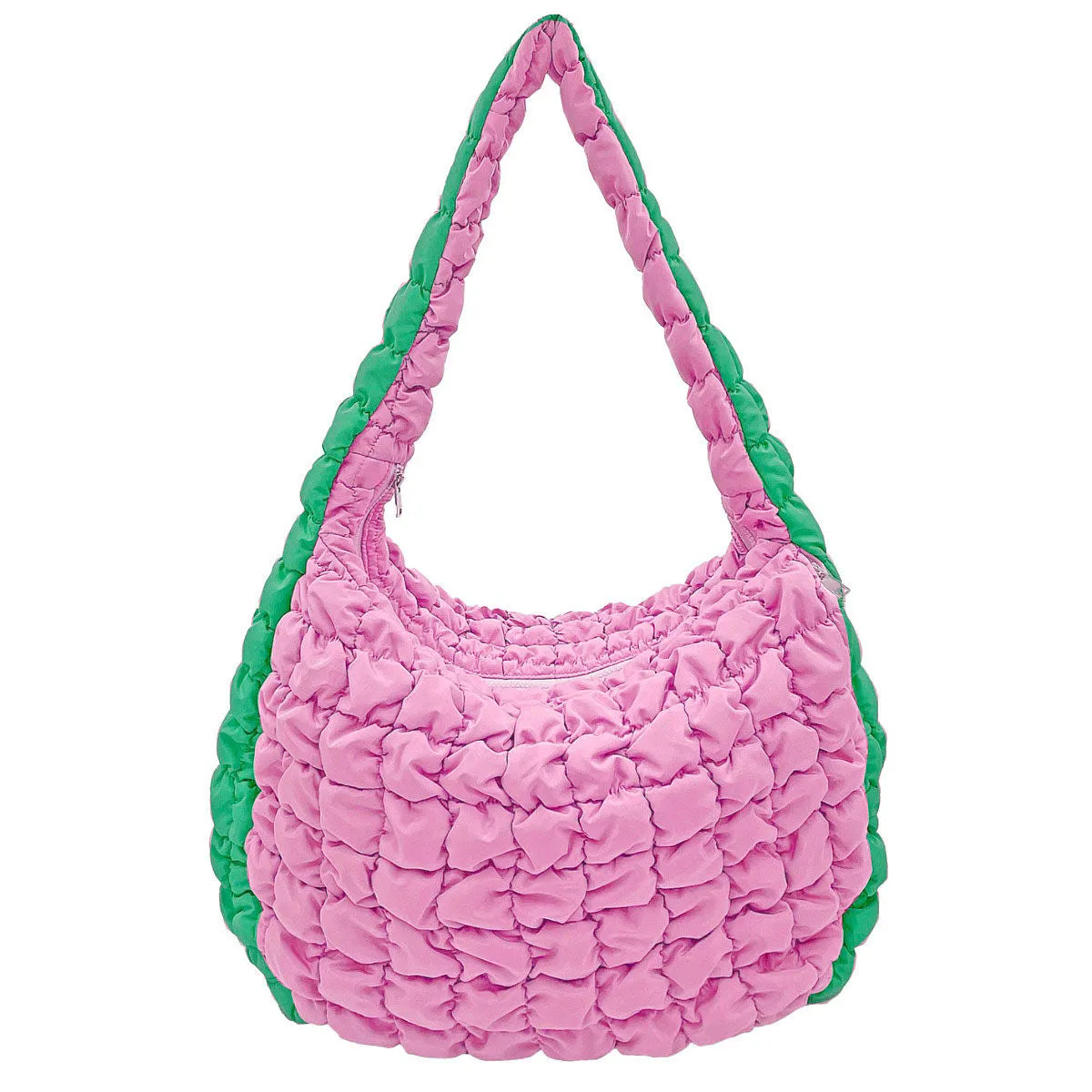 AKA Alpha Kappa Alpha Inspired Bag - Sorority Large Pink Green Quilted Shoulder Bag