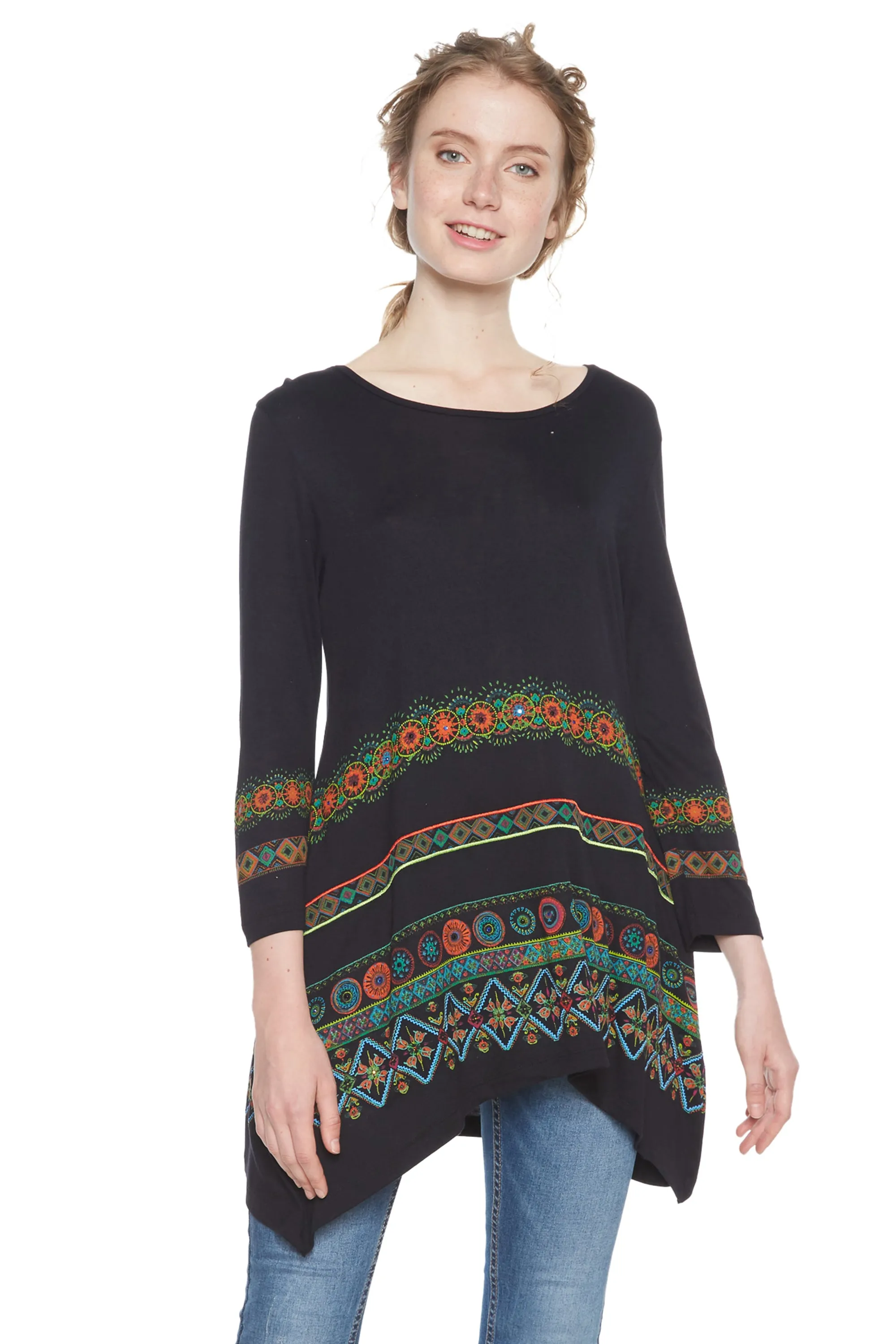 Aleia Long Sleeved Tunic Top Desigual Style 18WWTK79