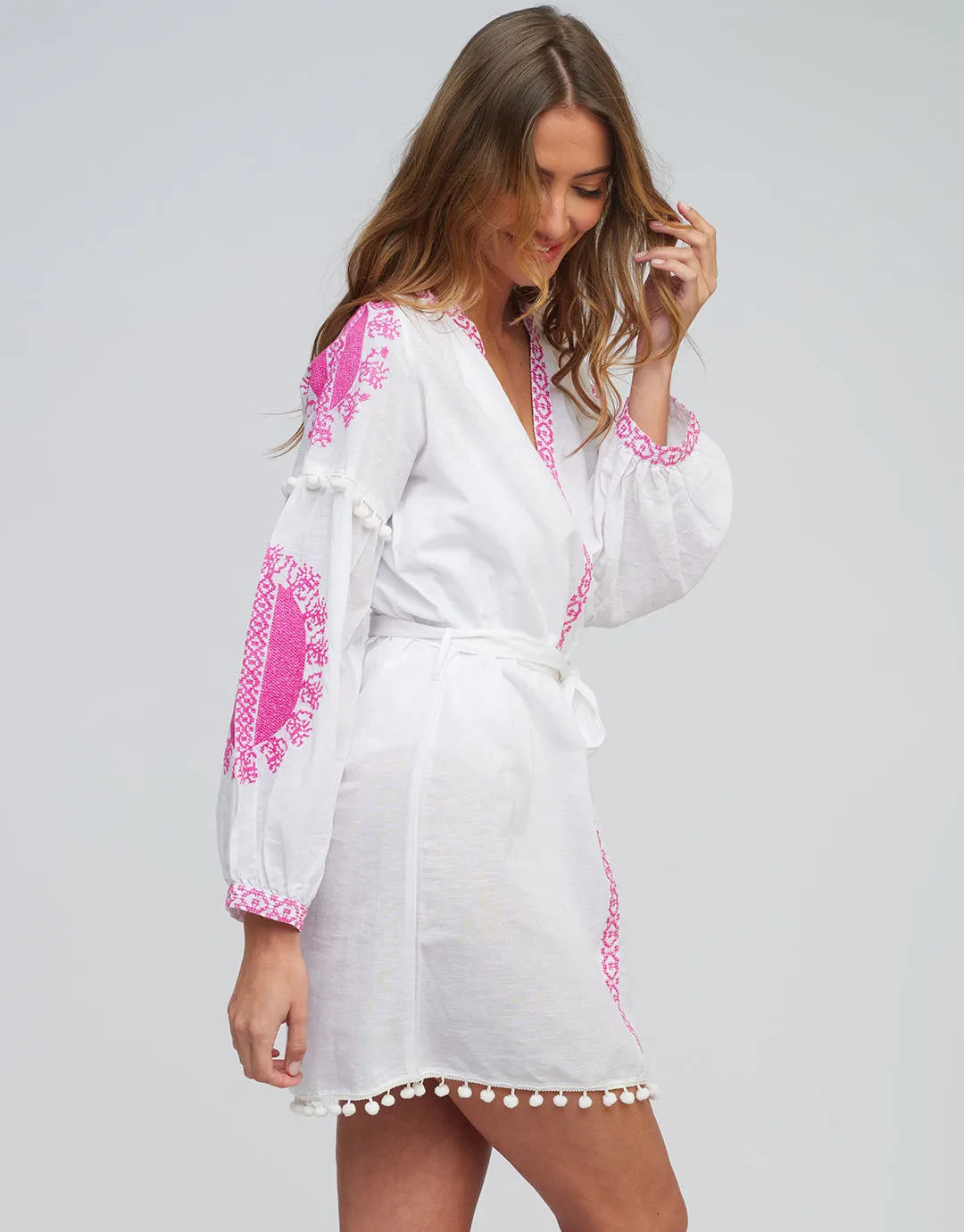 Amara Tunic - White Pink