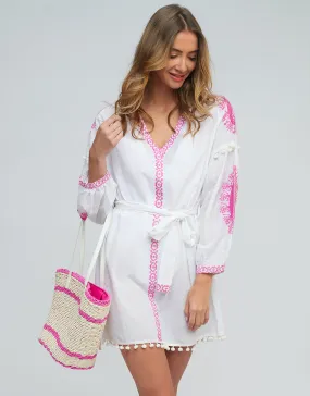 Amara Tunic - White Pink