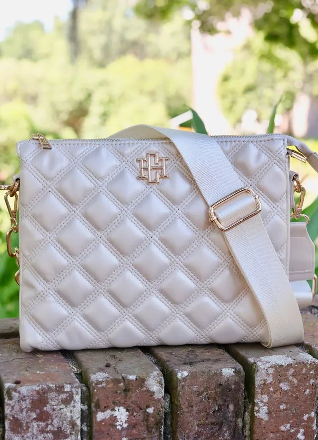 Ariana Crossbody Pearl Quilted DQ