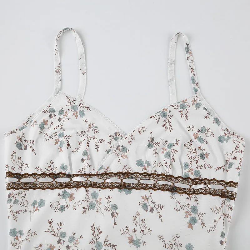 Aylin Mesh Floral Top