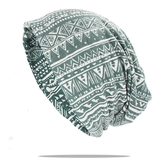 Aztec Beanie Tribal Slouch Hat Magic Hat Turns To Scarf Gaiter Skullie Winter Stocking Cap Available In 14 Different Prints! Camouflage Leopard Floral Lemons Paisley You Choose