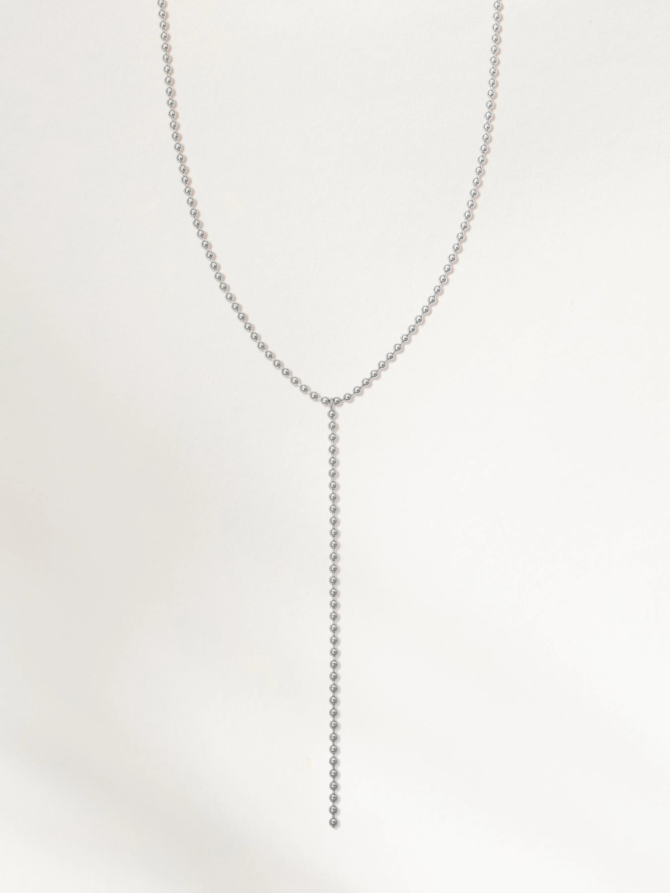 Ball Chain Lariat Necklace