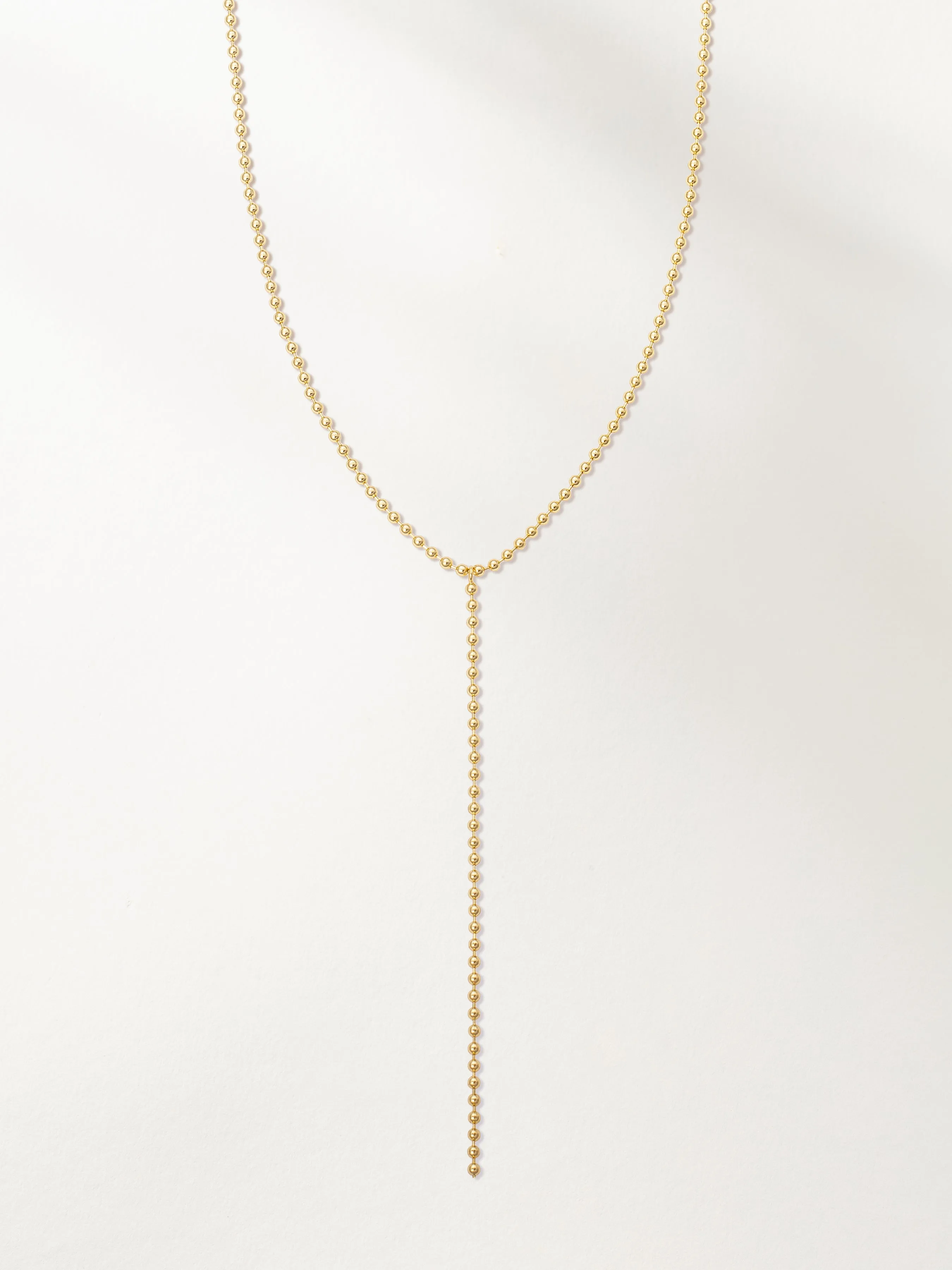 Ball Chain Lariat Necklace