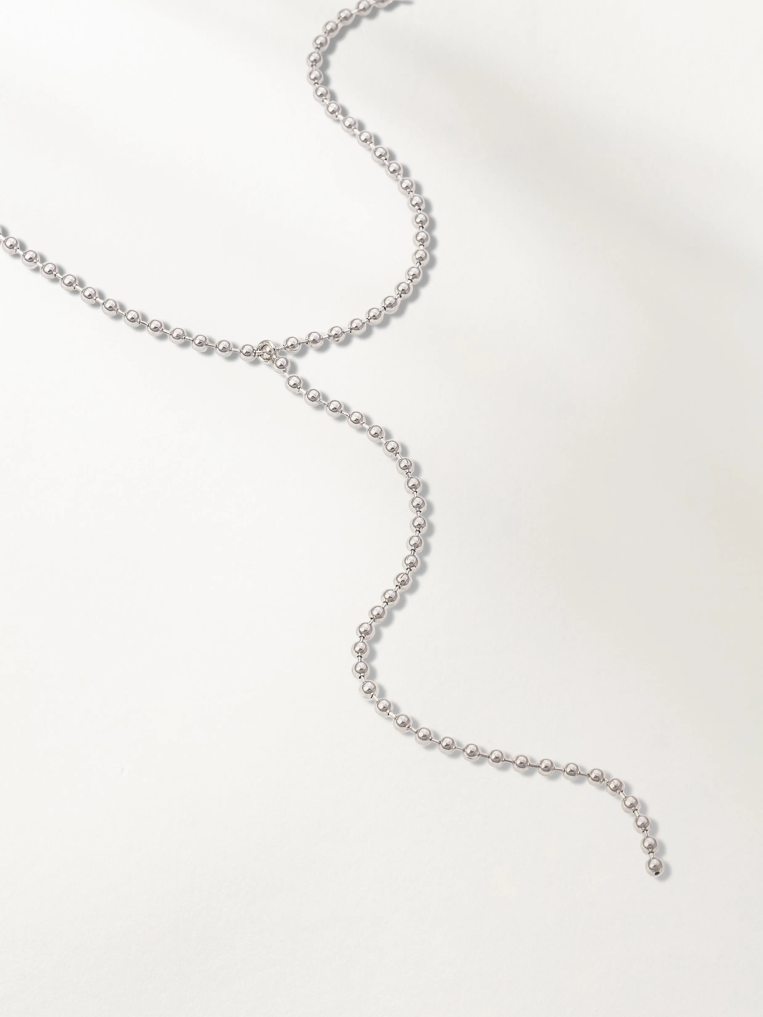 Ball Chain Lariat Necklace