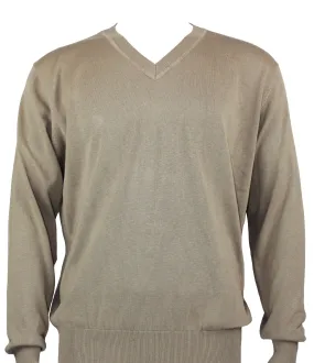 Bassiri L/S V-Neck Wheat Sweater 627