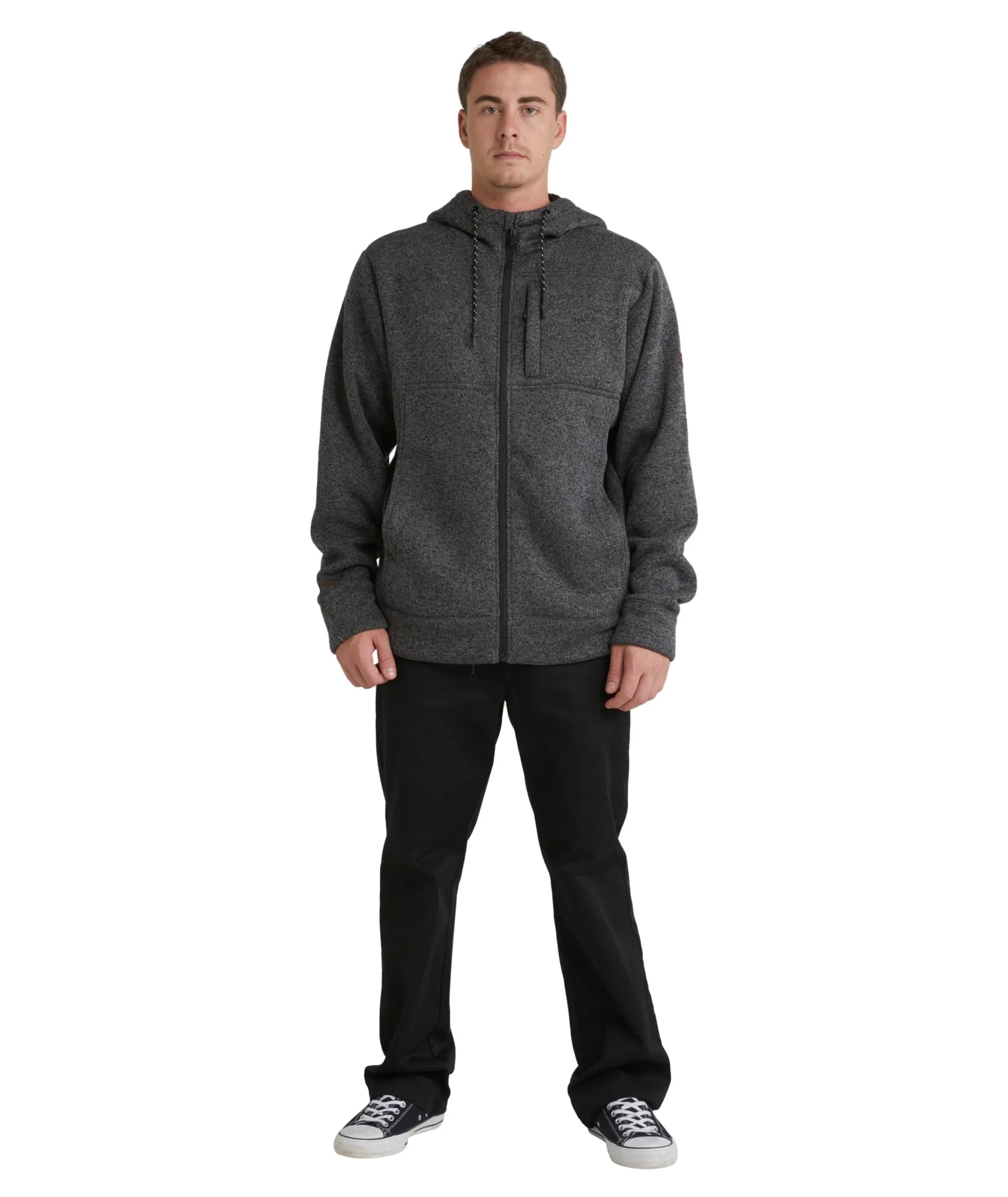 Billabong Boundary Sherpa Zip Jacket - Black Heather