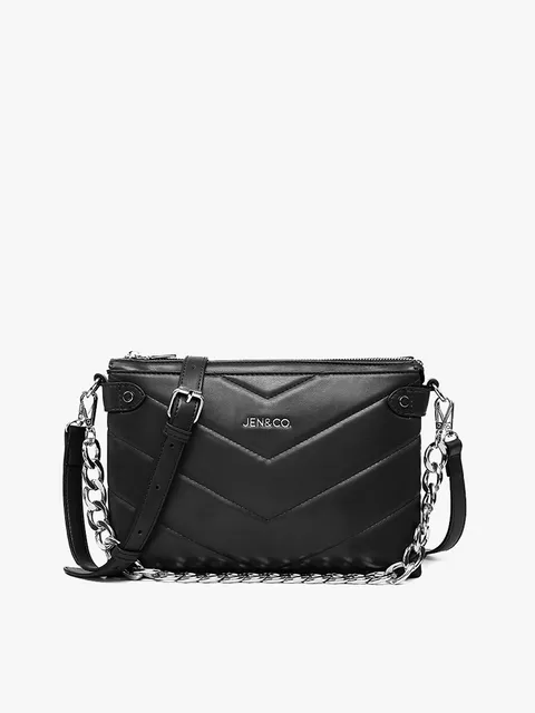 Black Britt Puffer Crossbody