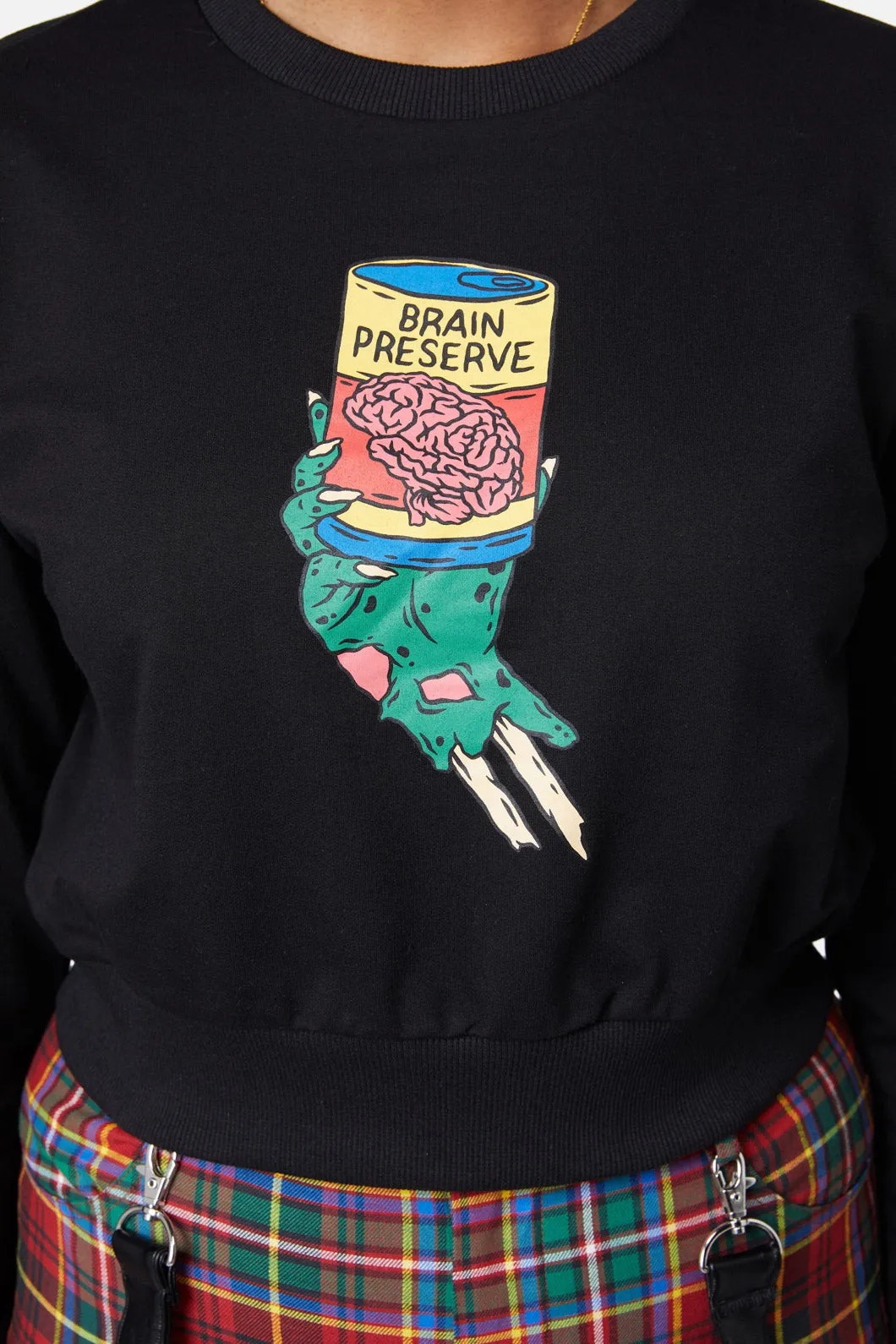 Brainz Boxy Crop Sweater