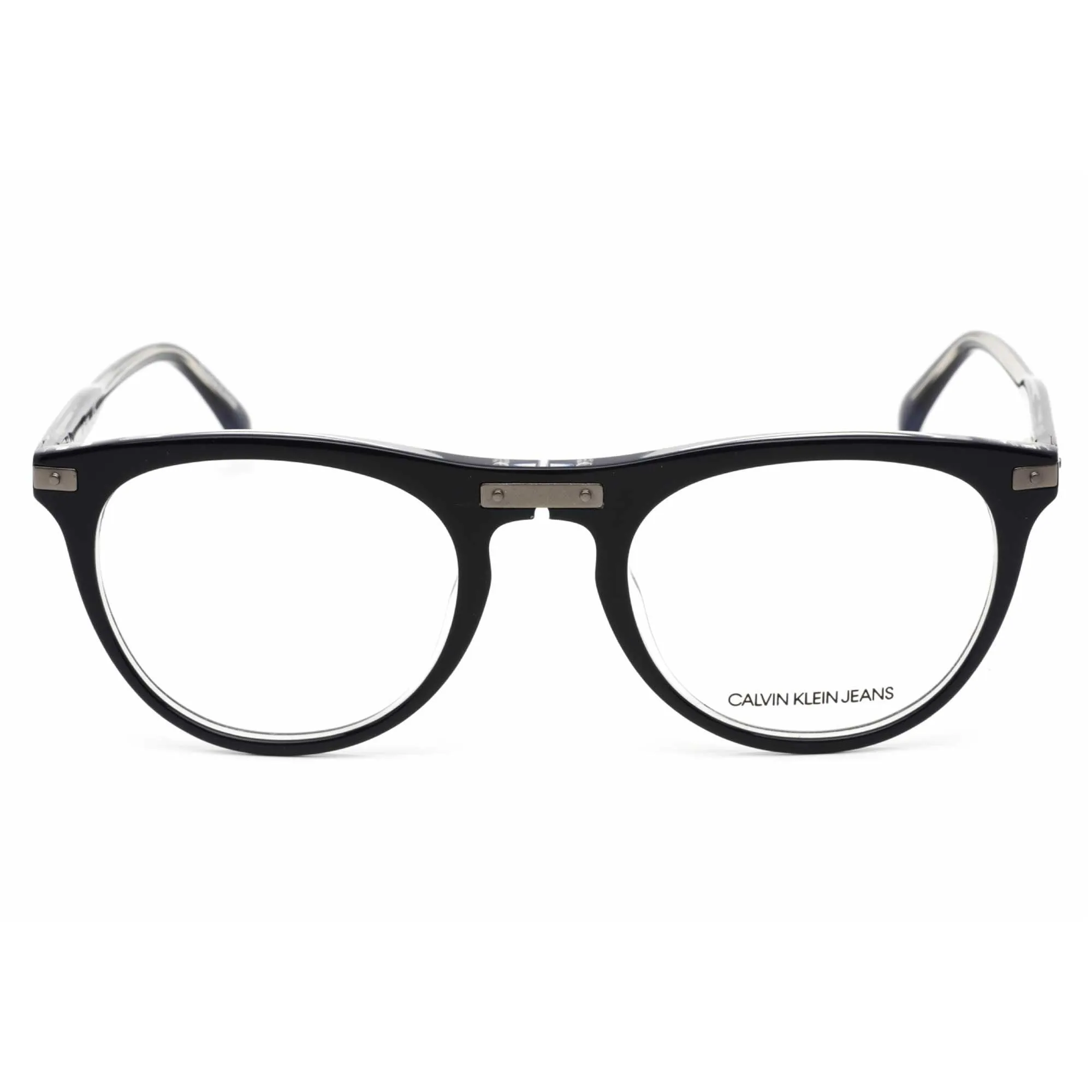 Calvin Klein Jeans Unisex Eyeglasses - Navy/Crystal Round Plastic Frame | CKJ20514 415