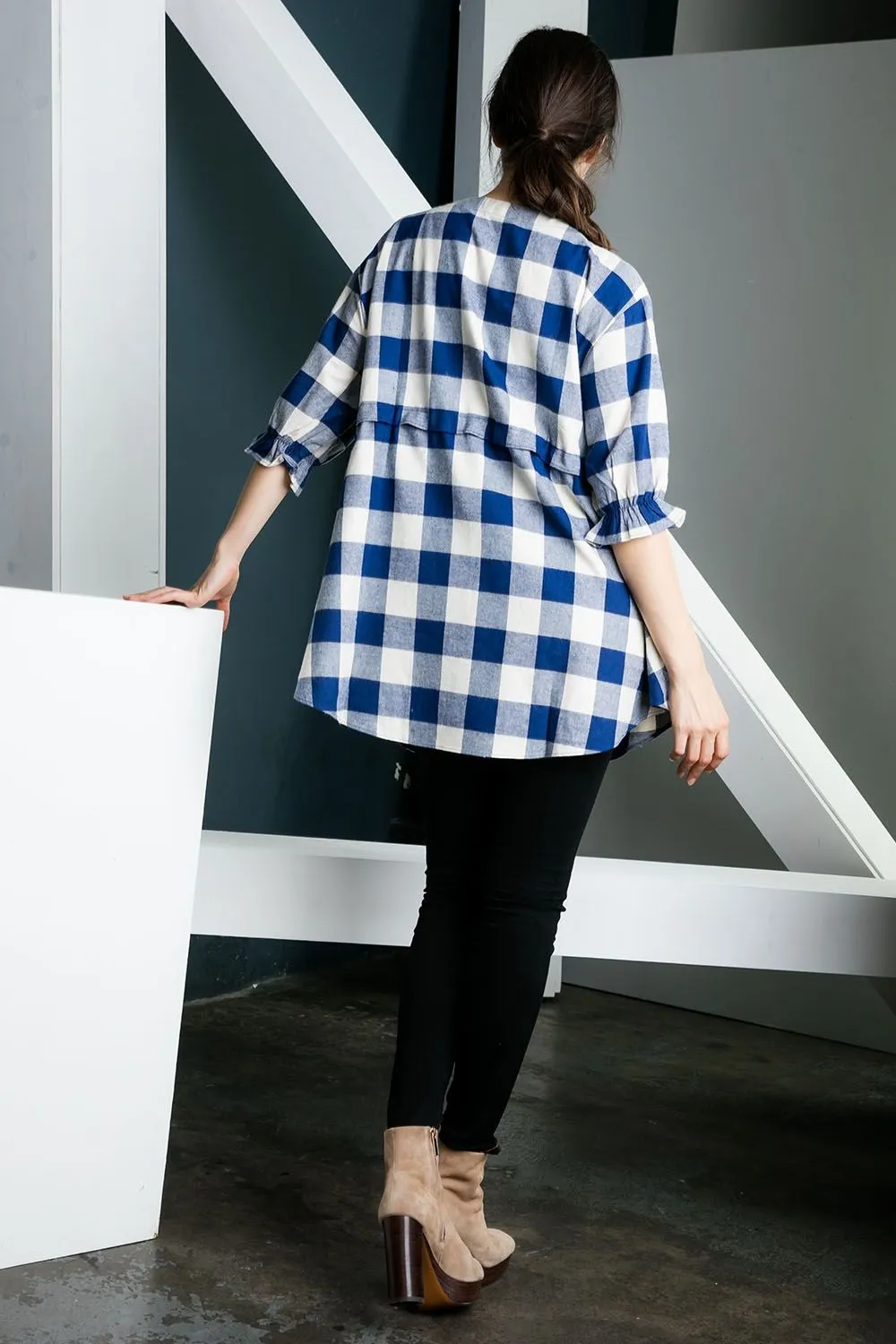 Checkered Past Tunic Top-THML