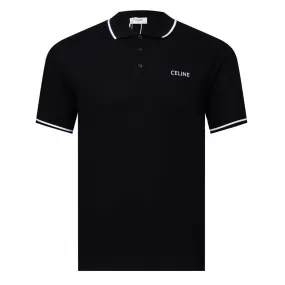 CLTH349 Celine Classic Polo Shirt in Cotton Piqué