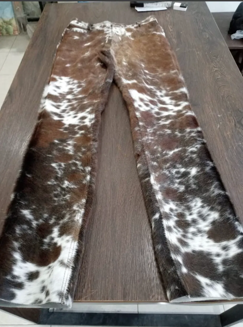 Cowhide Hair on Hide Pants