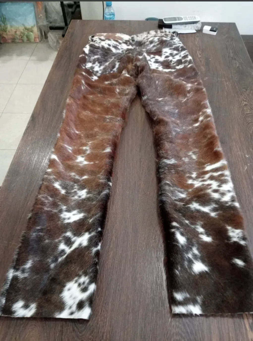 Cowhide Hair on Hide Pants