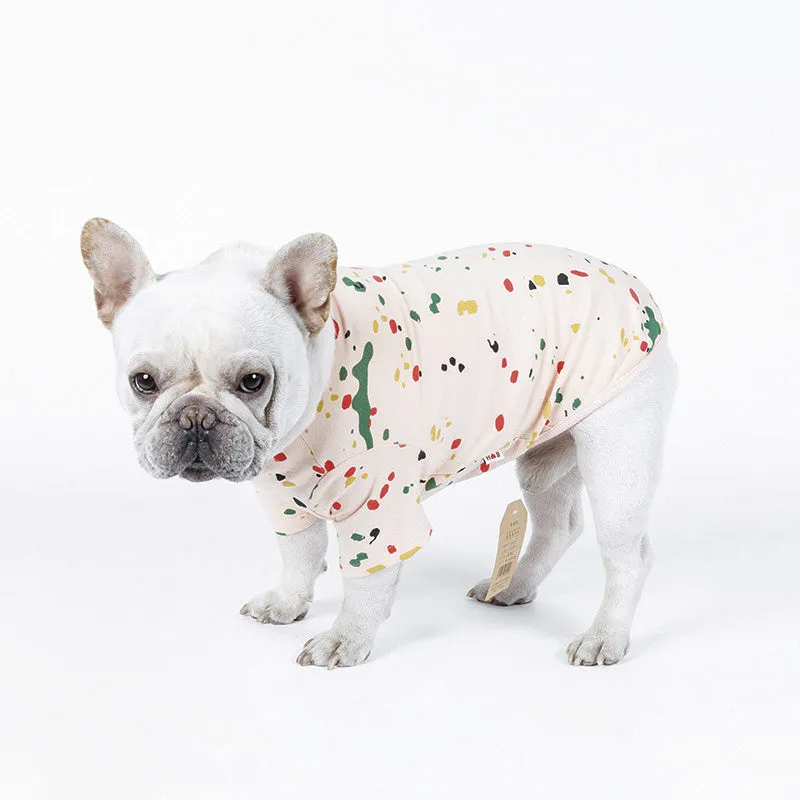 Creative Color Sprinkled Design Spring Small Dog Shirt