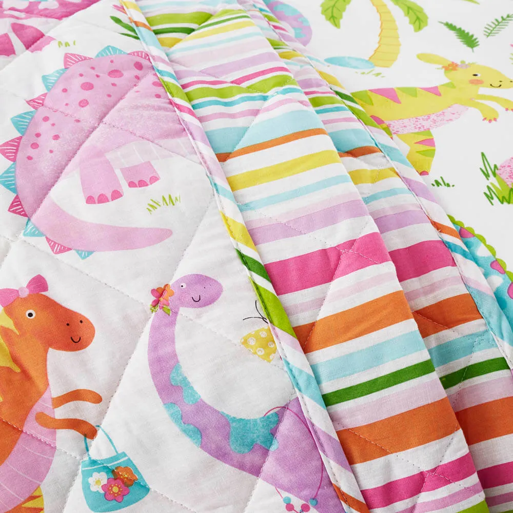 Daisy Dino Quilted Throw