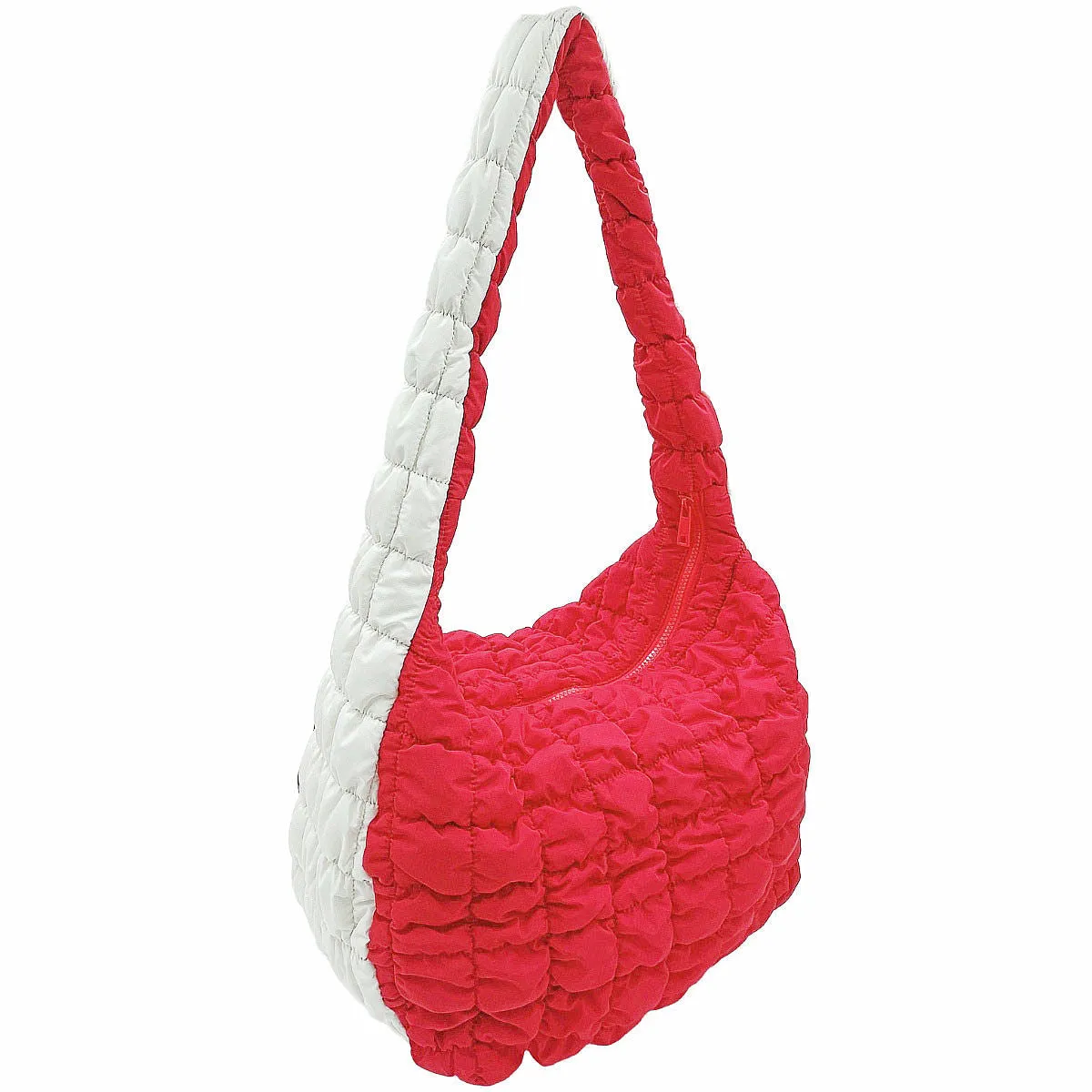 Delta Sigma Theta DST Sorority Inspired Bag Large Red Ivory Quilted Shoulder Bag