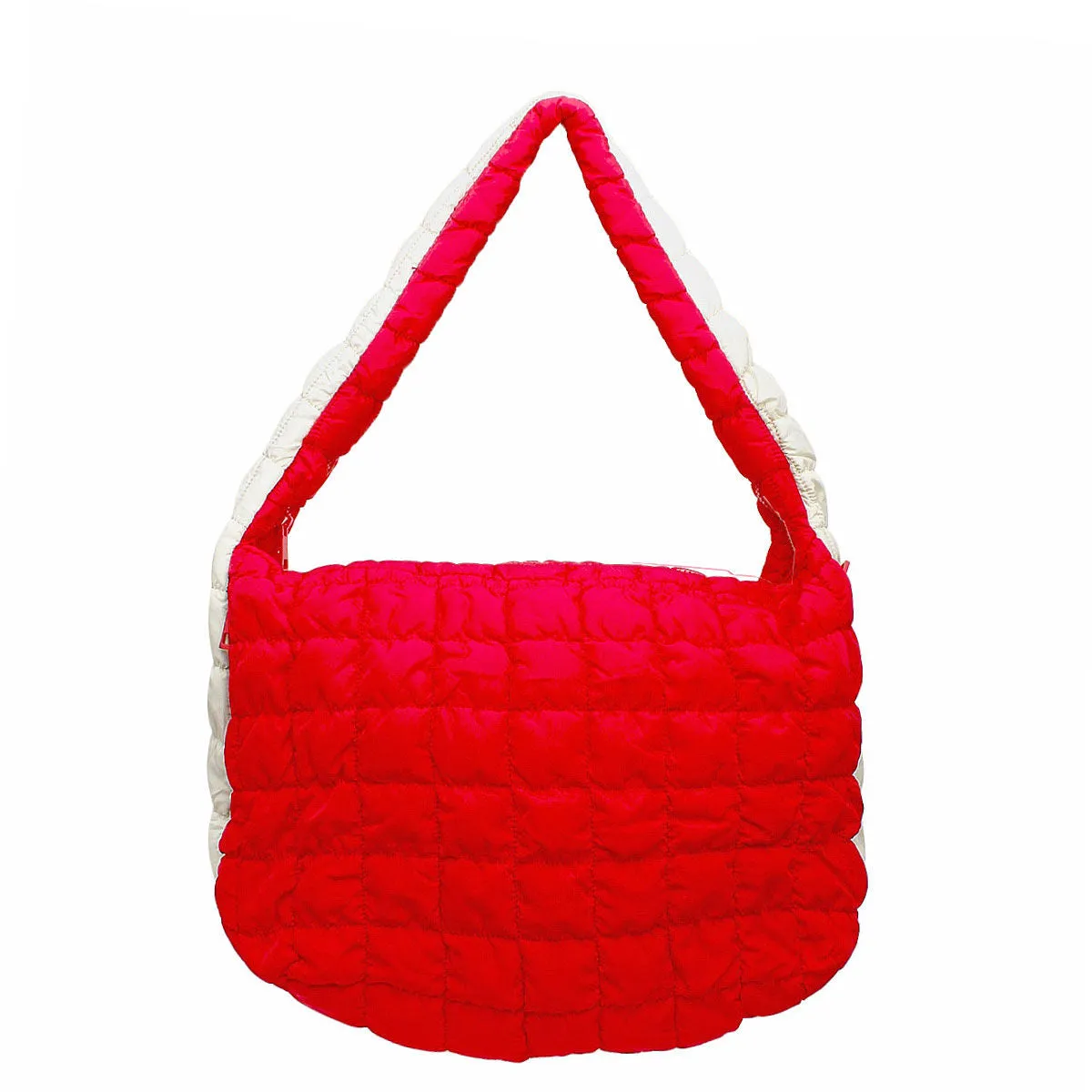 Delta Sigma Theta DST Sorority Inspired Bag Large Red Ivory Quilted Shoulder Bag