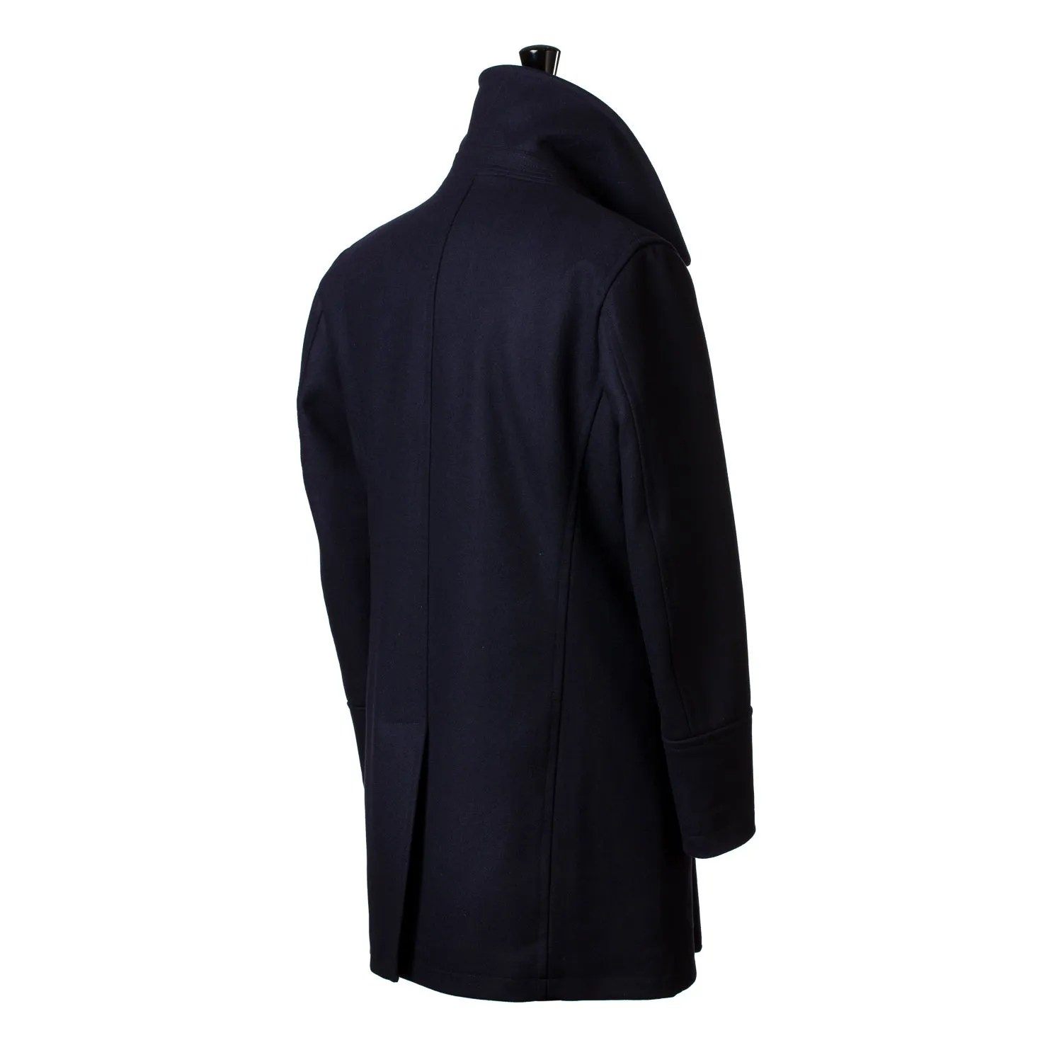 Dunkelblauer Long-Peacoat "Genova" aus reiner Wolle - Iconic Sealup