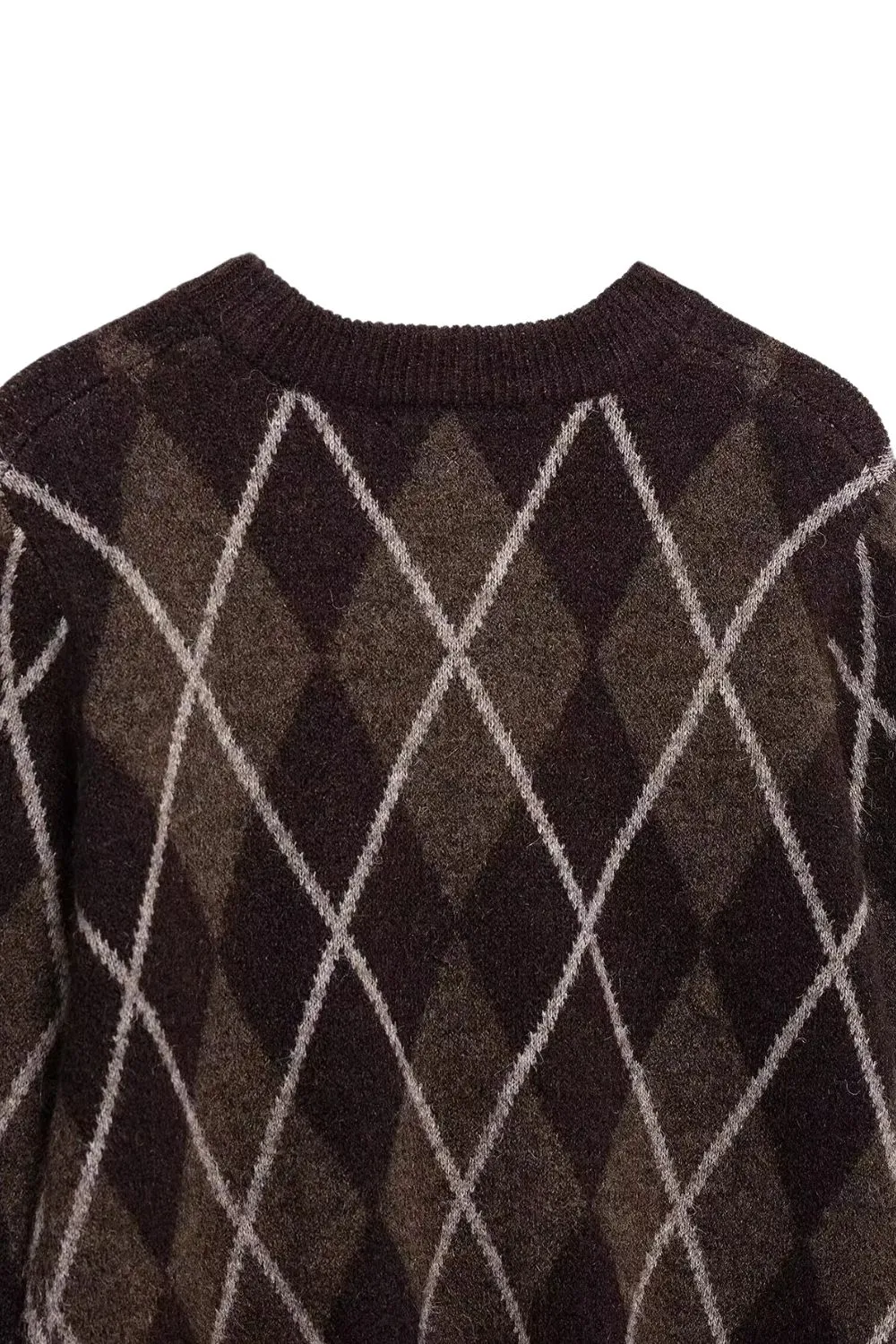 'Eduardo' Diamond Pattern Knitted Sweater