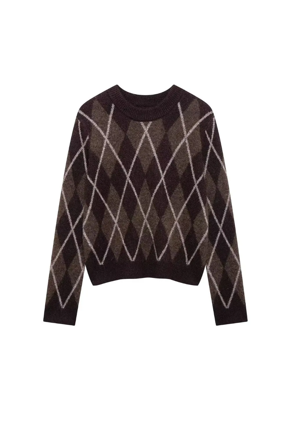 'Eduardo' Diamond Pattern Knitted Sweater