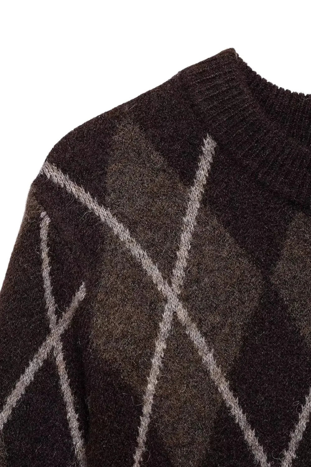 'Eduardo' Diamond Pattern Knitted Sweater