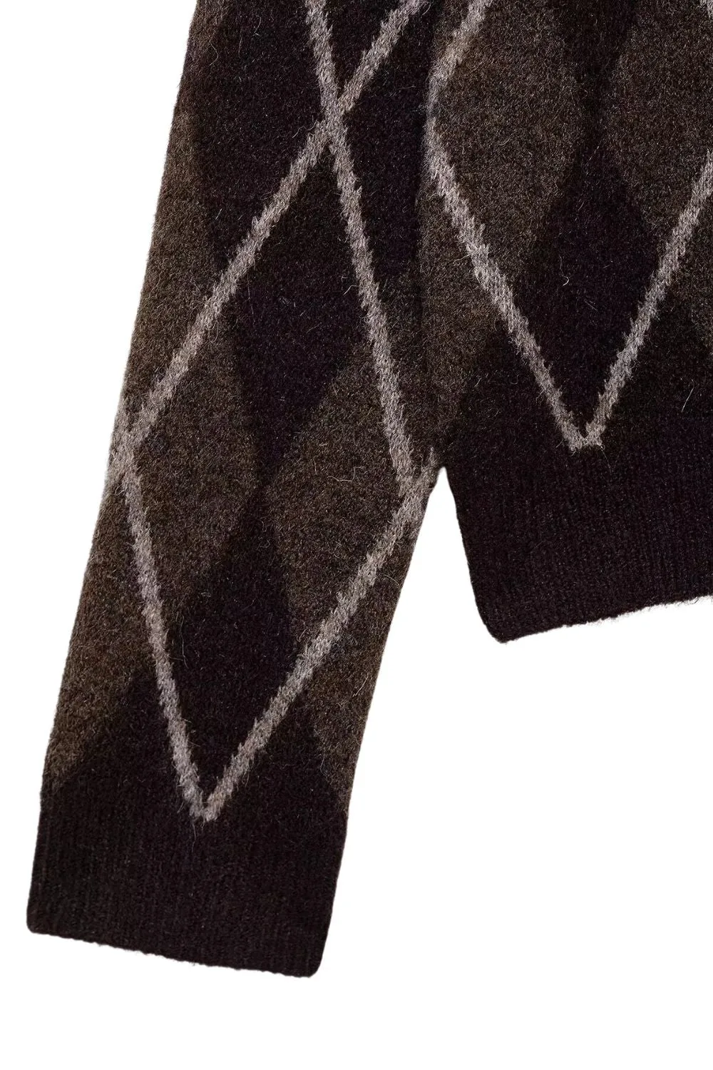 'Eduardo' Diamond Pattern Knitted Sweater