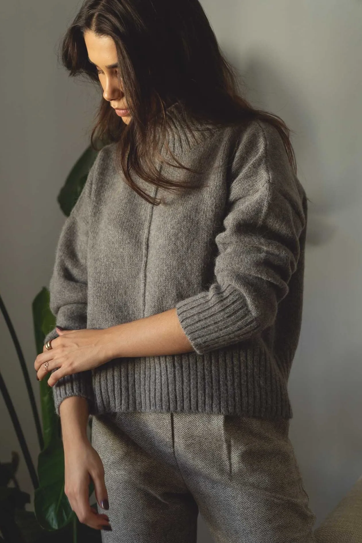 Emma Brown Alpaca Mockneck