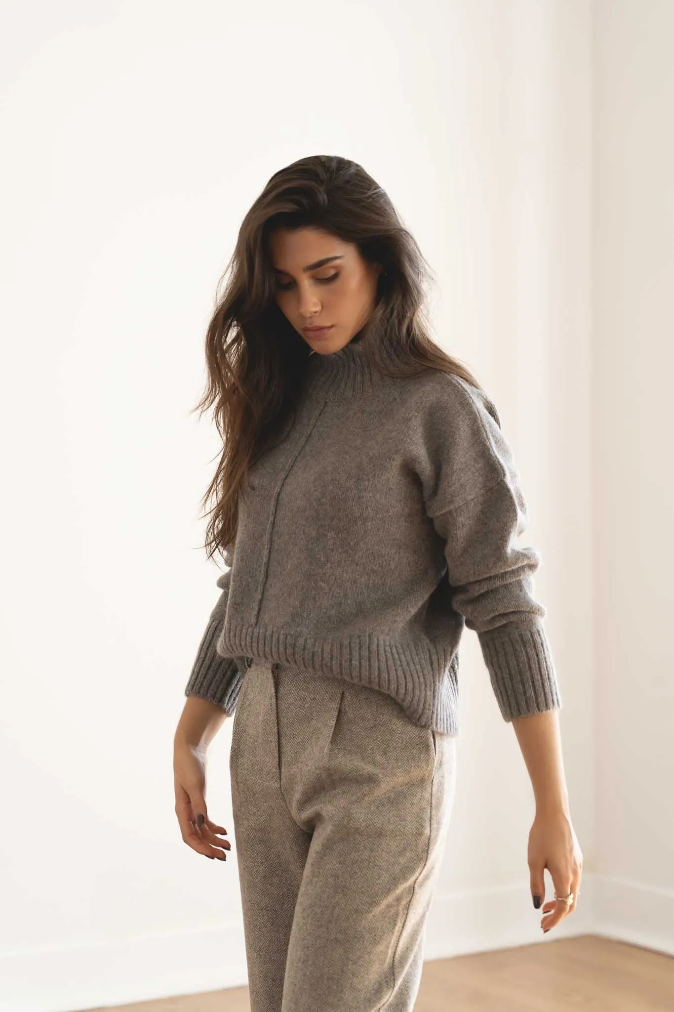 Emma Brown Alpaca Mockneck