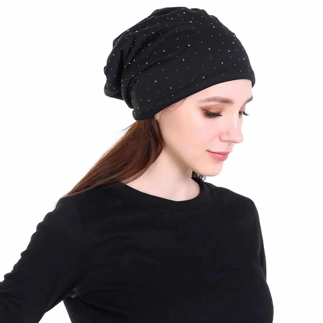 Empire Cove Stud Beanie with Fleece Winter Warm Womens Hats