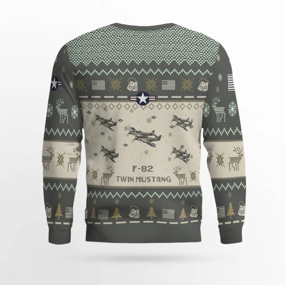 F-82 Twin Mustang F82 Aircraft Ugly Sweater, Ugly Sweater Christmas Shirt for Men Dad Veteran