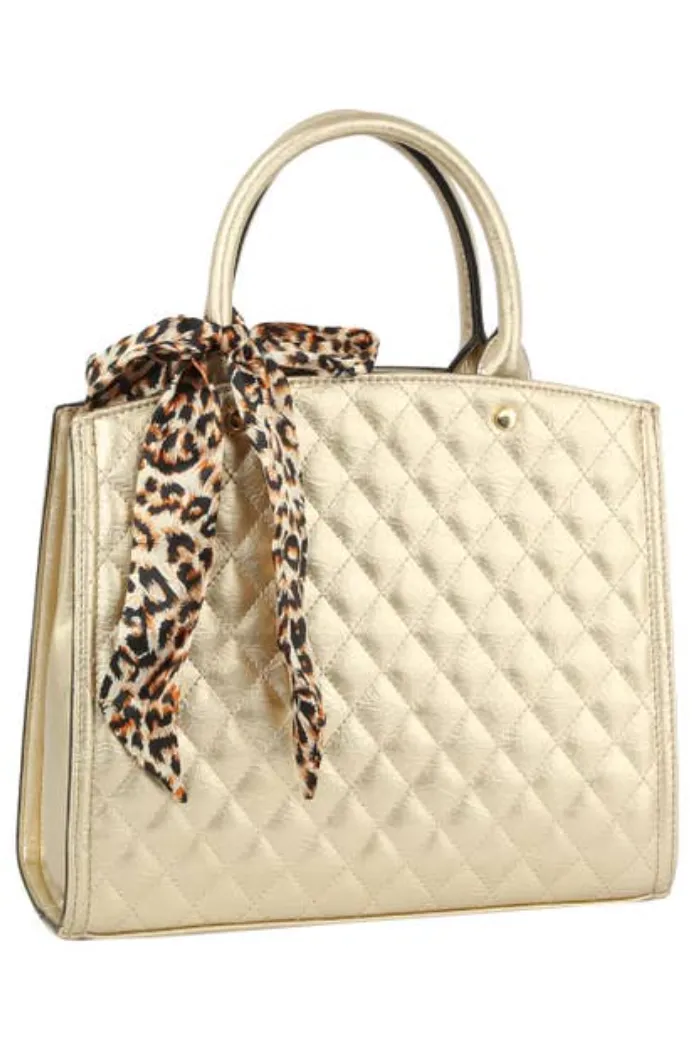 Fashion Double Compartment Quilted Satchel