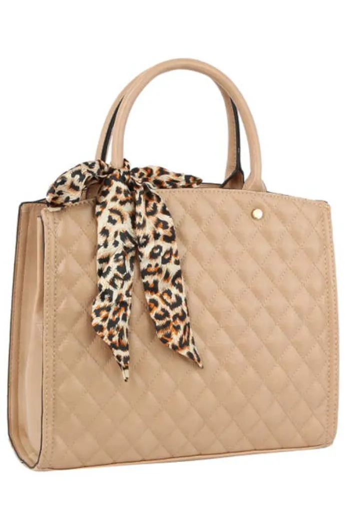 Fashion Double Compartment Quilted Satchel