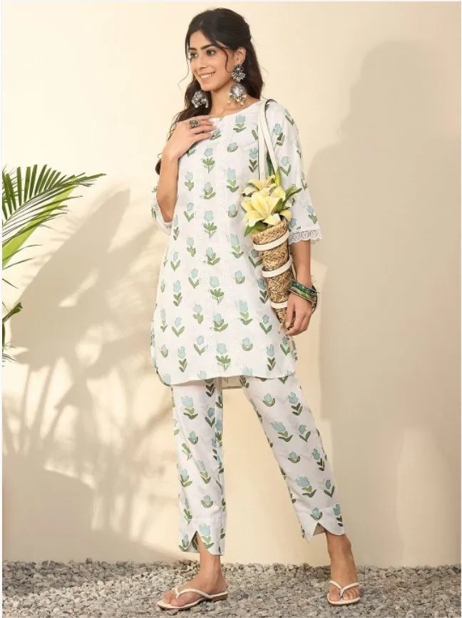 Floral Printed Tunic With Trouser