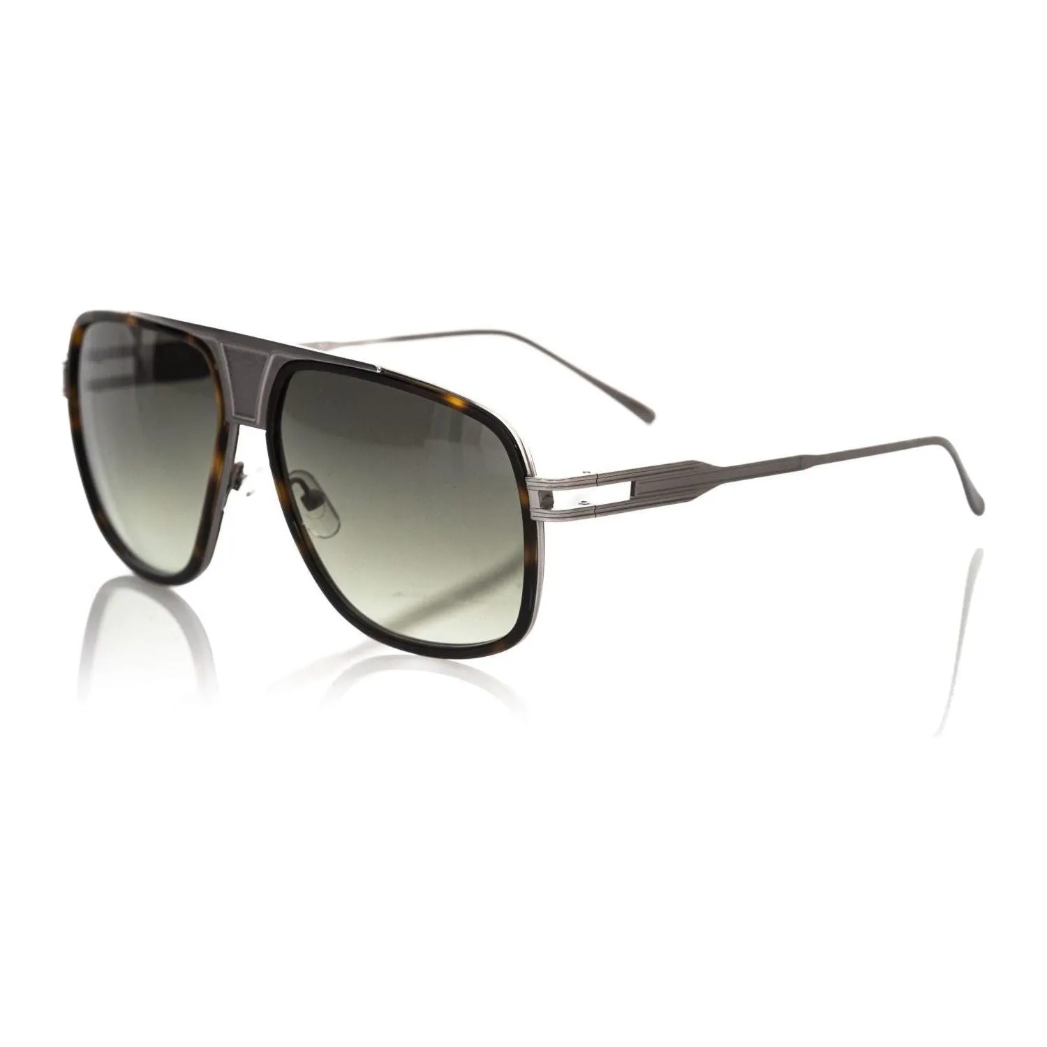 Frankie Morello Brown Metallic Fiber Men Sunglass