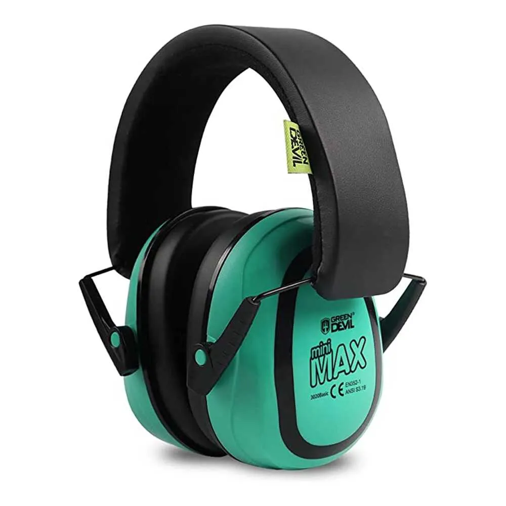 GREEN DEVIL MiniMax Blue Kids Hearing Protection Ear muffs Noise Cancelling For Age 1-16 Headphones