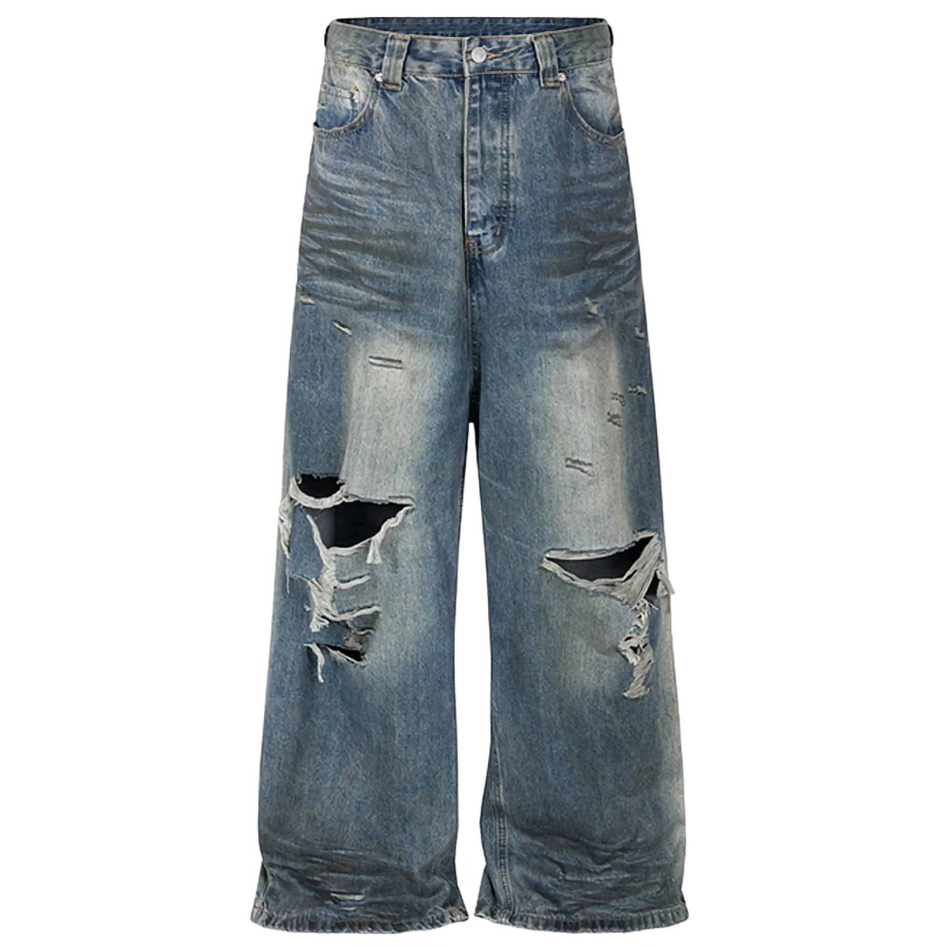 Grunge Revival Denim Flares Jeans