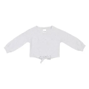 hi-hop Tie Front Long Sleeve Top