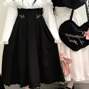 High Waist White Skirts for Women 2024 Faldas Mujer De Moda Japanese Jupe Tunic A-line Saia Ruffles Fashion Loose Cute Y2k Skirt