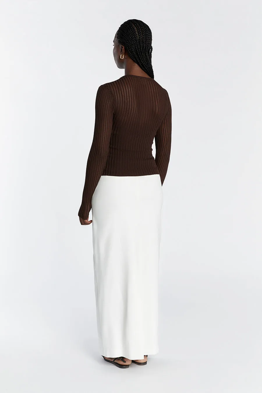 JOVIE CHOC LONG SLEEVE TOP