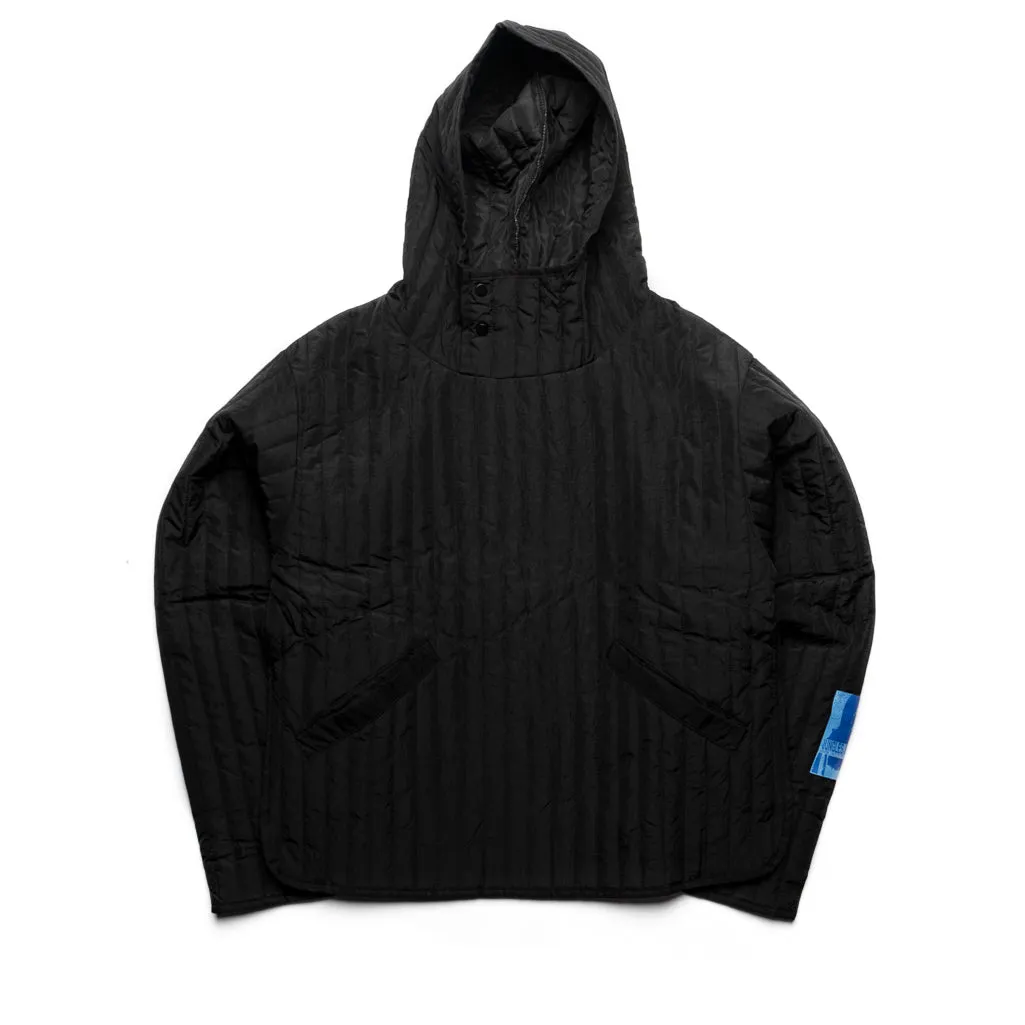 Jungles Quilted Nylon Pullover - Black