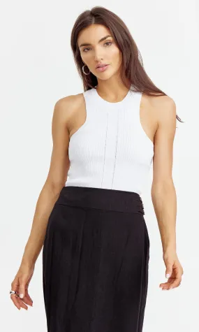 Kelsey Razer Back Ribbed Knit Tank Top