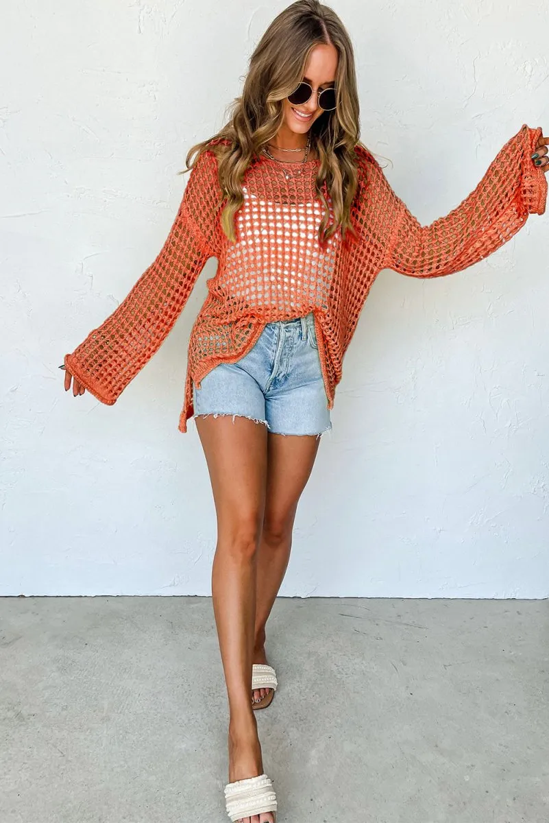 Lacey Crochet Tunic Sweater