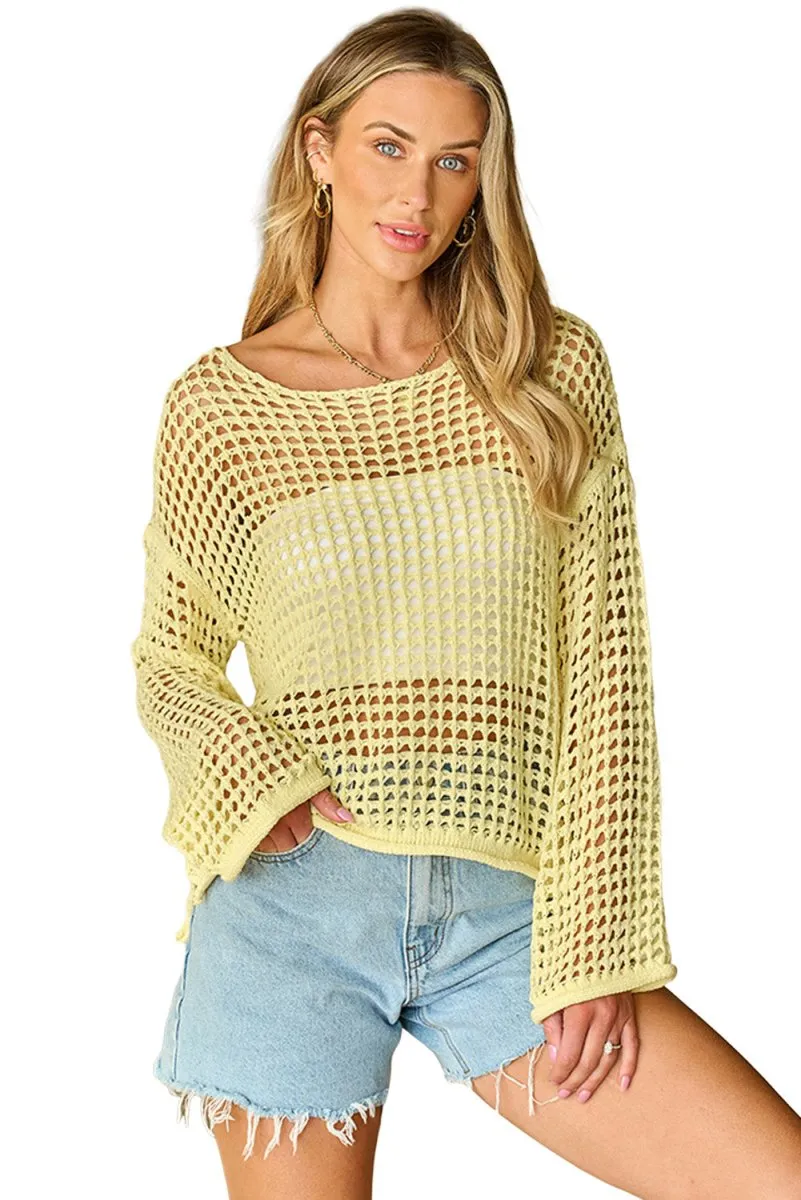 Lacey Crochet Tunic Sweater